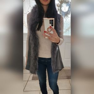 Fur detail vest